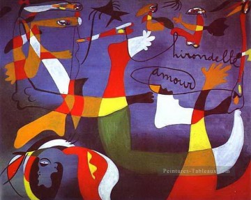 Avalez l’amour Joan Miro Peinture à l'huile